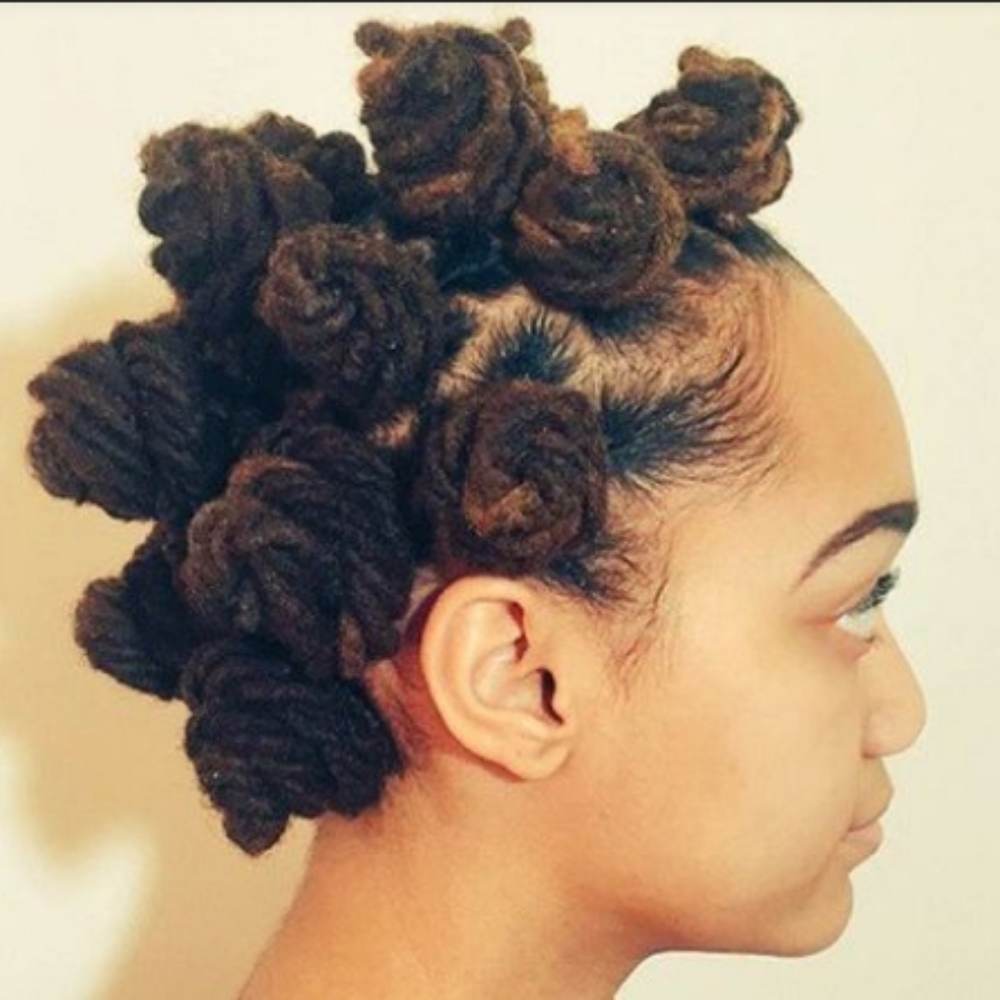 Loc Bantu Knots at Twistykinks & Twist of Elegance Esthetics in Jacksonville, AR
