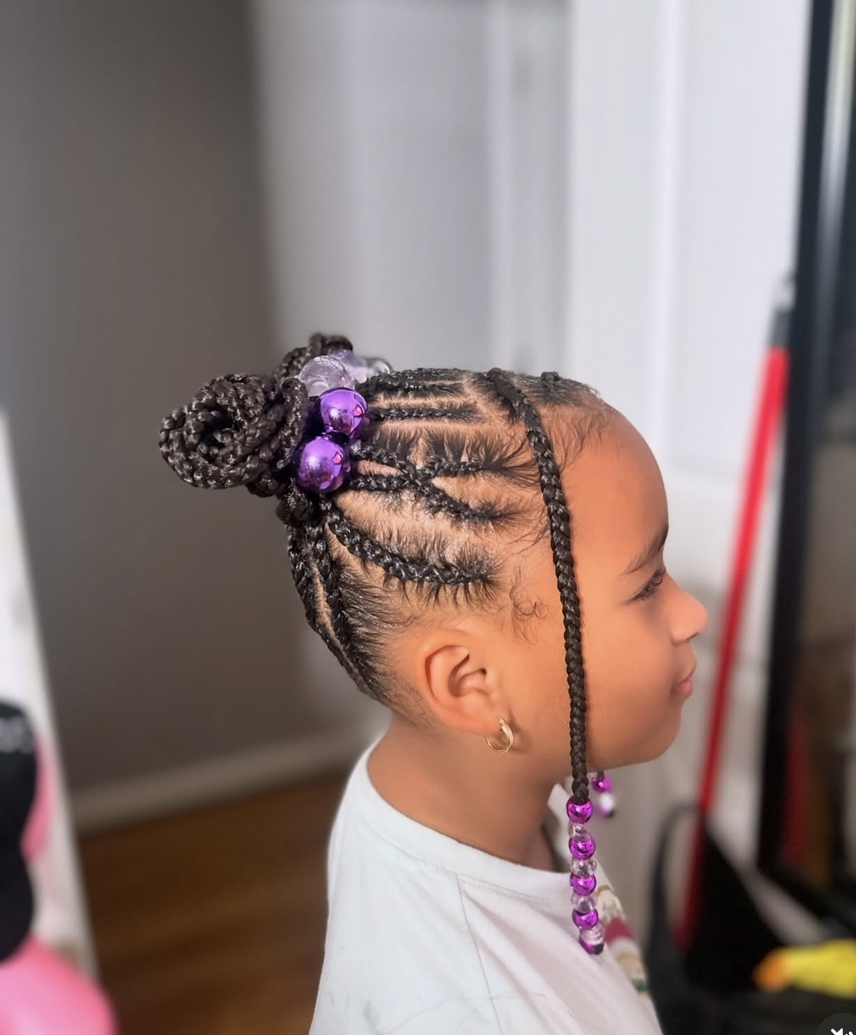 Children's Corn Rows W/ Design