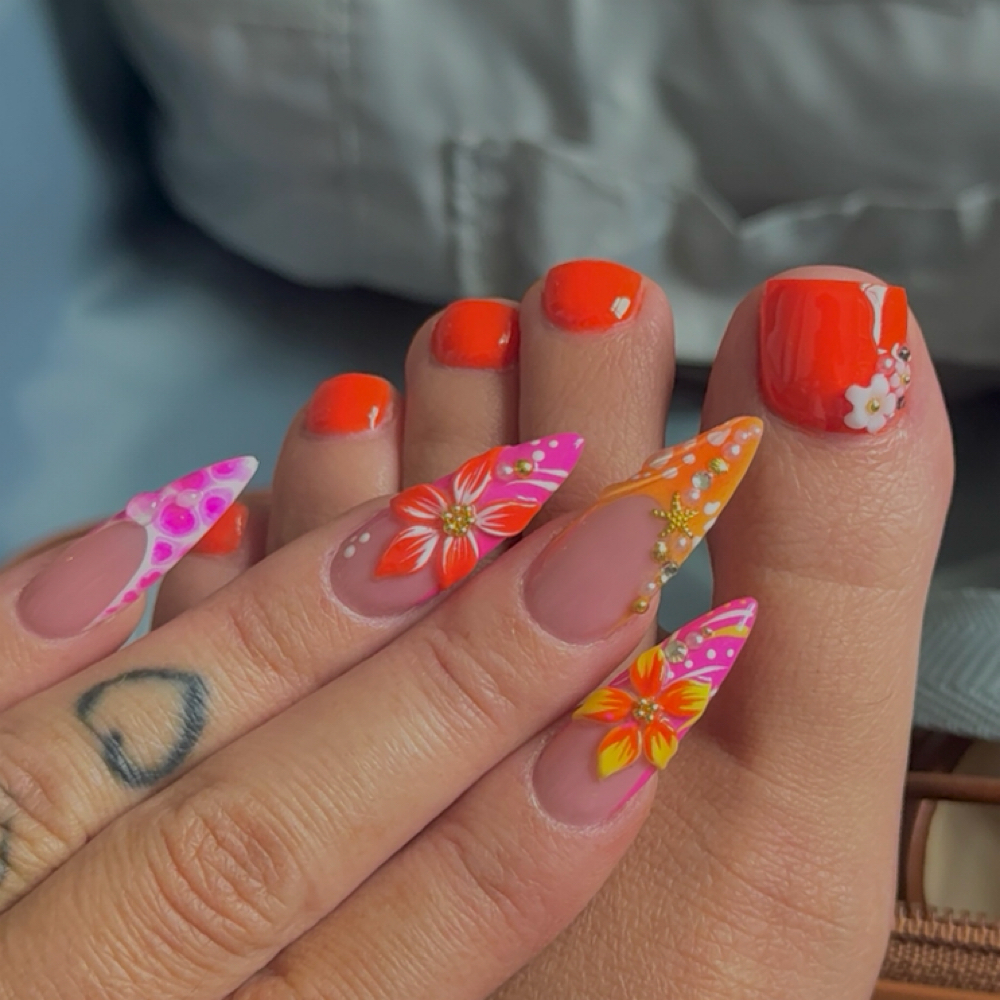 Acrylic Toes / Builder Gel Toes at Nails by Jailene in lakeland, FL