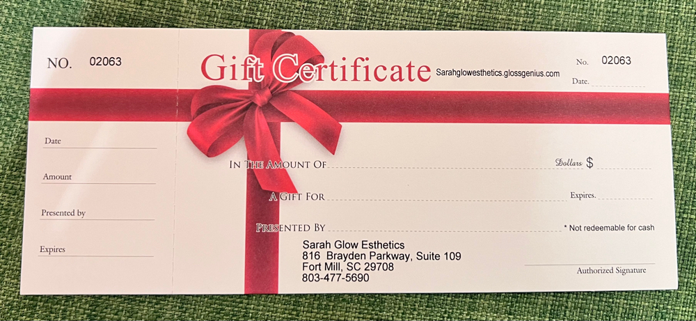 Facial Gift Certificate