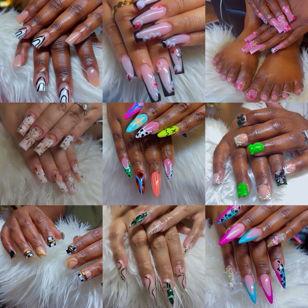 #8 Happy Birthday  Nails+pedi at Kandys Glam Bar LLC in San Antonio, TX