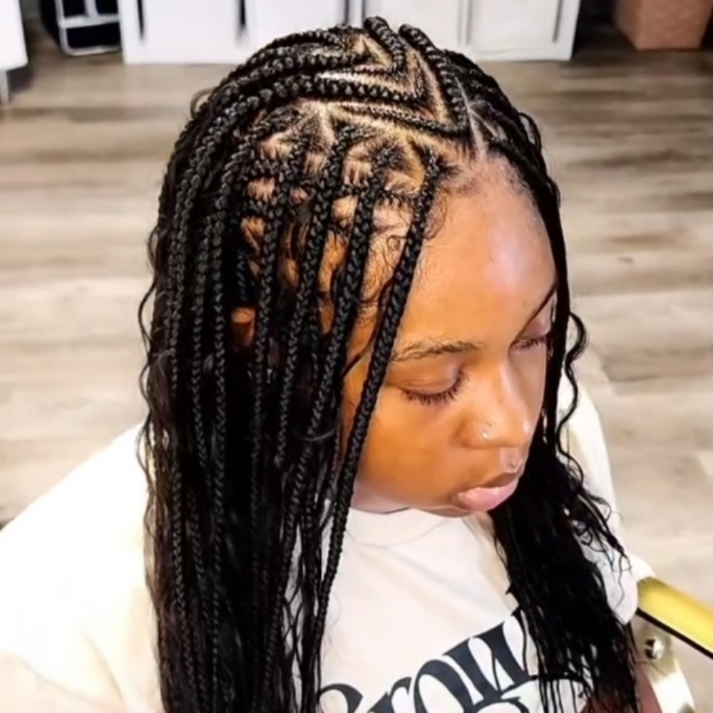 Flip-Over Tribal Braids at The Braid Lounge in Burlington, NC