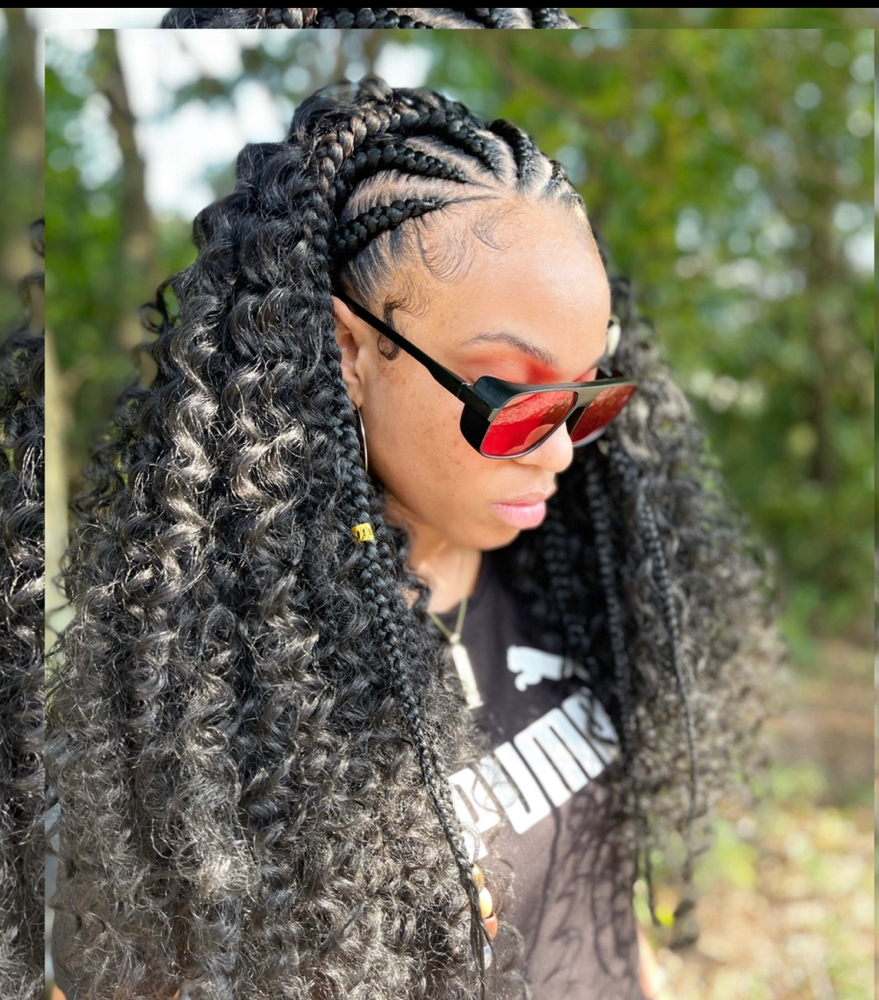 Sewin/Med Knotless Cornrows