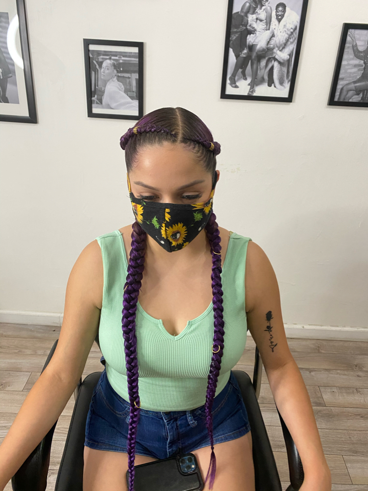 2 Feed In Braids