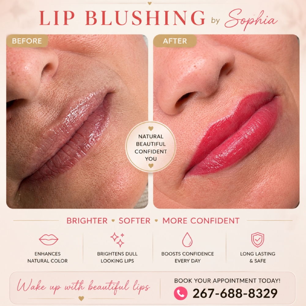 Lip Blushing - Lip Color Only $350 at Bee Beauty in Philadelphia, PA