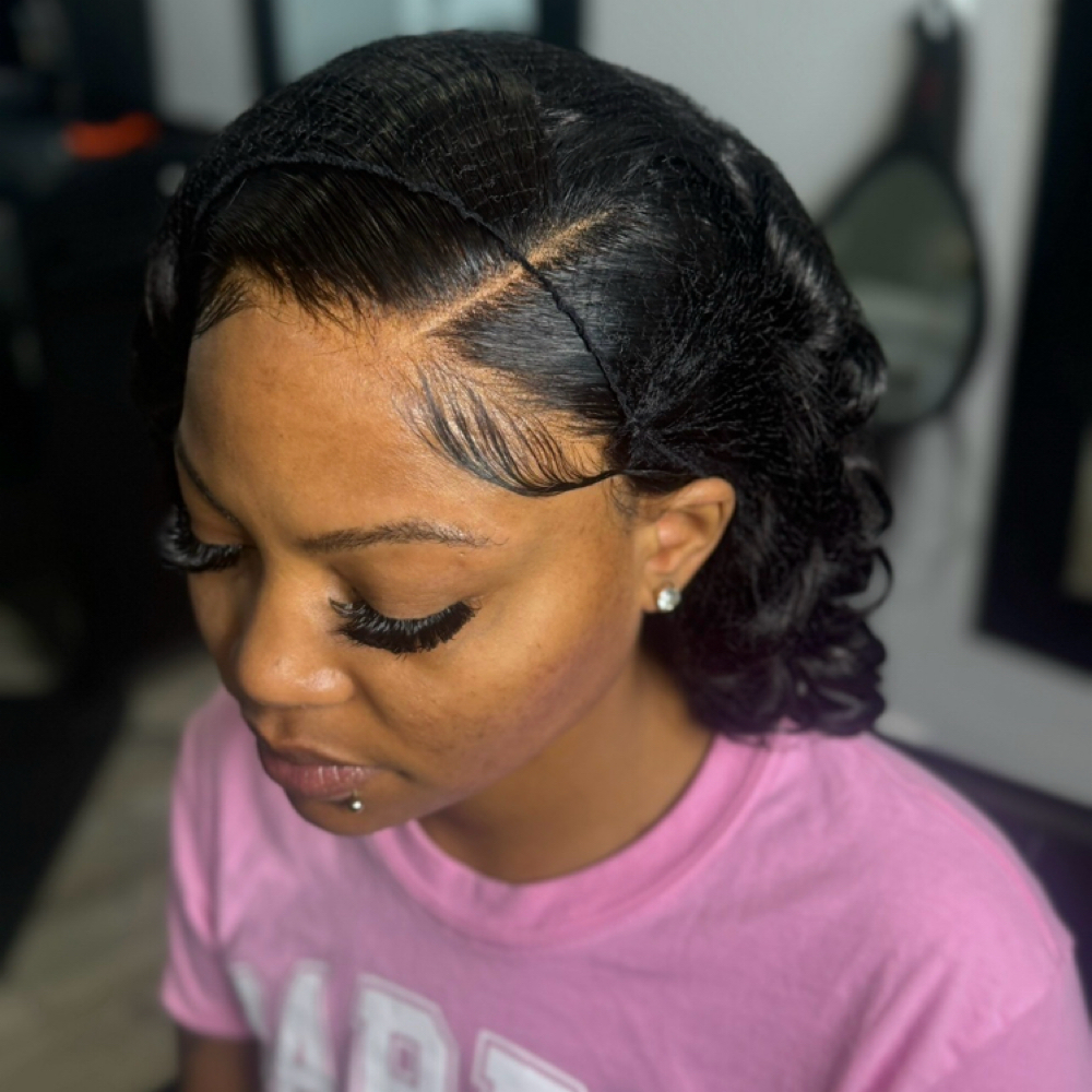 Pin Curls & Curled With Net at SNOW STYLES Salon in Amherst, NY