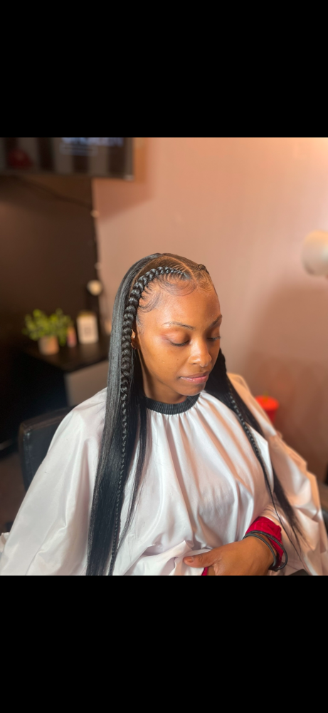 2 Stitch Braids w/ Quick Weave