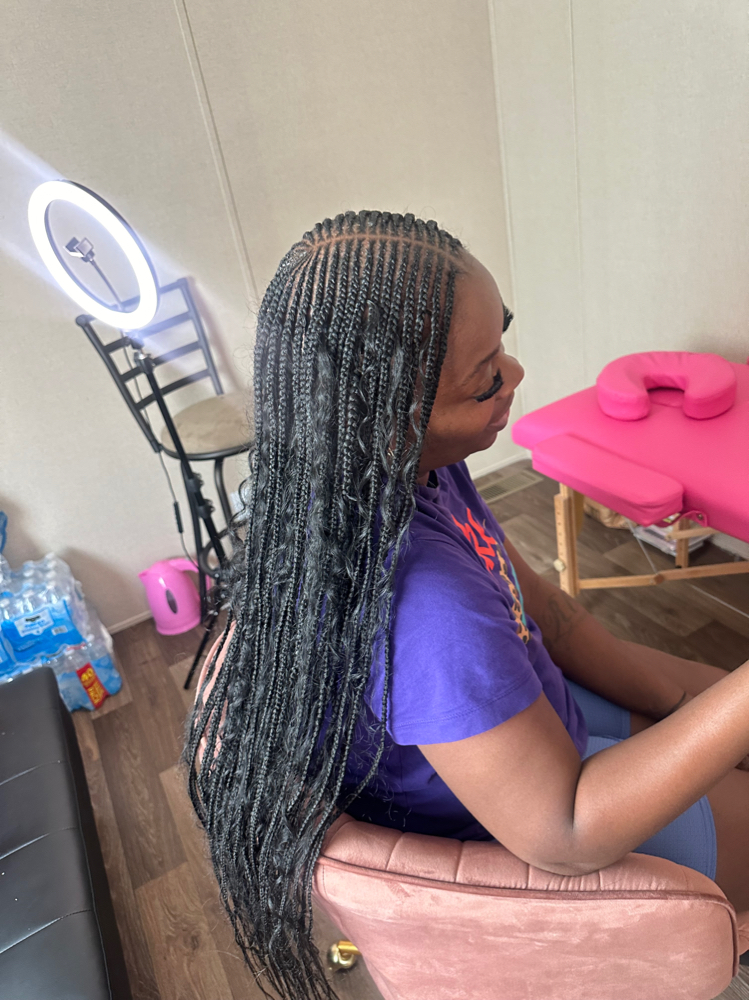 1 Layer Tribal Braids/ Knotless