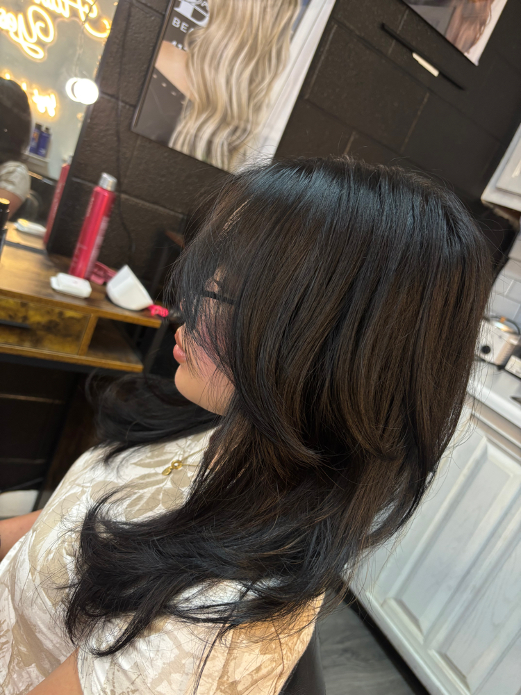 Layers And Blowout Med-short Hair