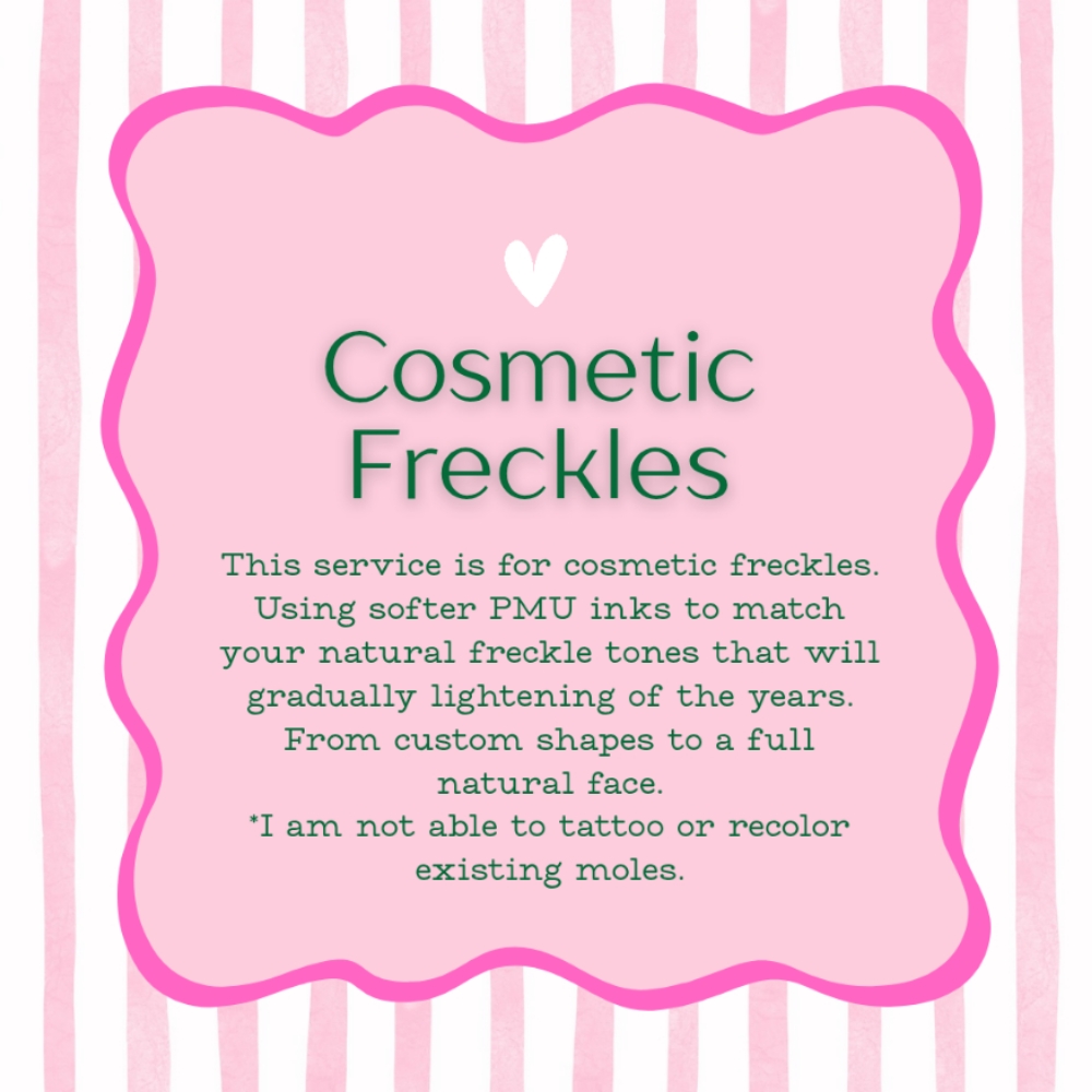 Cosmetic Freckles at Cassie B. Artistry in Kenosha, WI