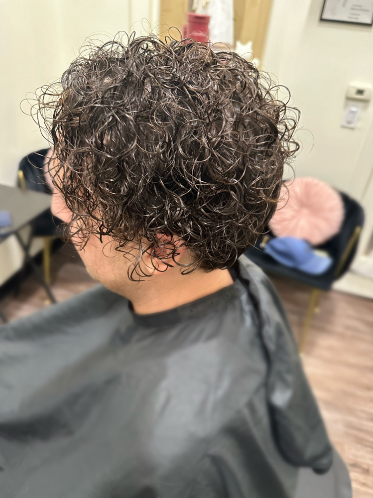 Short Hair Perm with Haircut