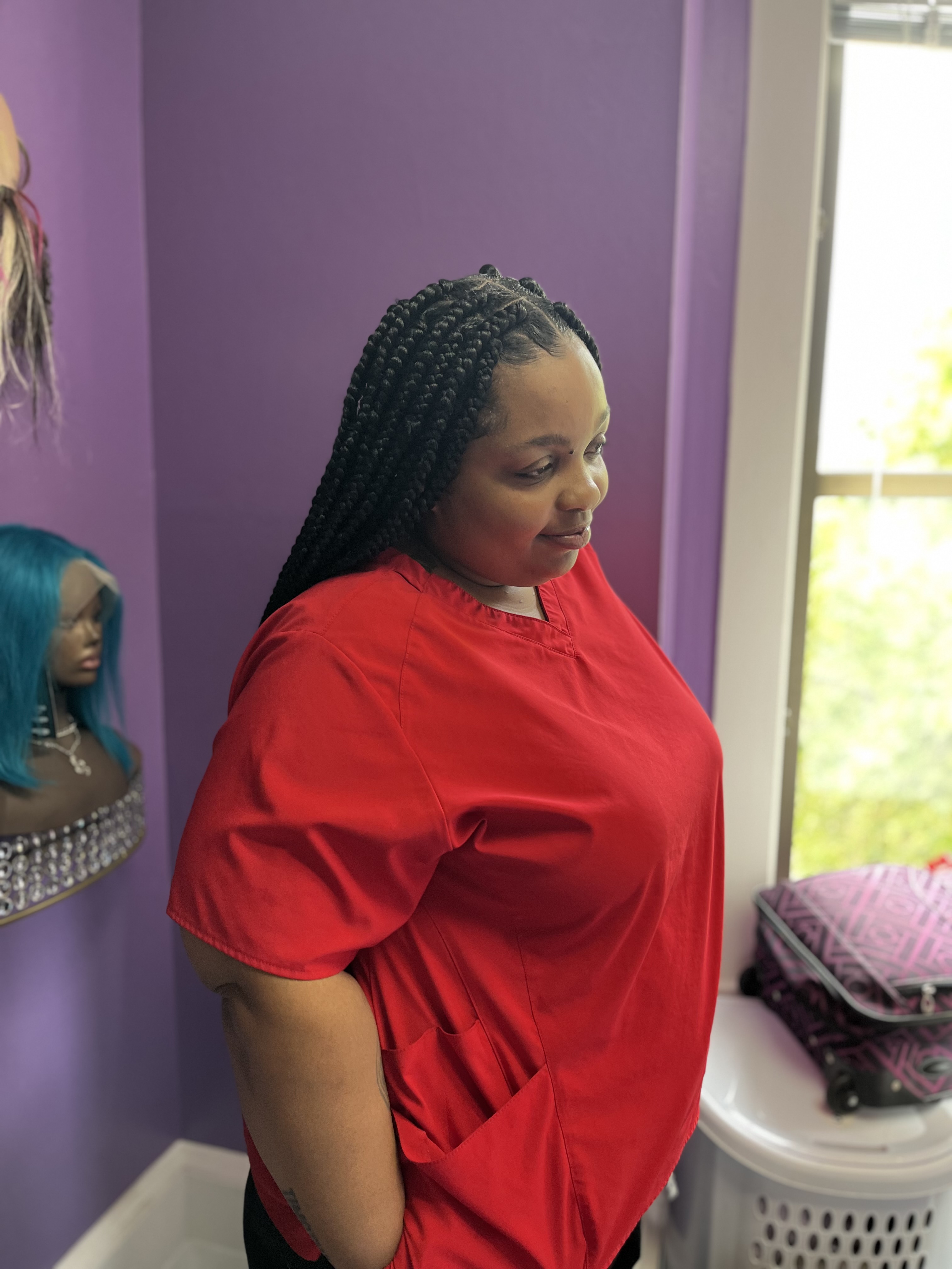 LARGE BOX BRAIDS at ROOTED By DESTINY LUXURY SALON in Katy, TX