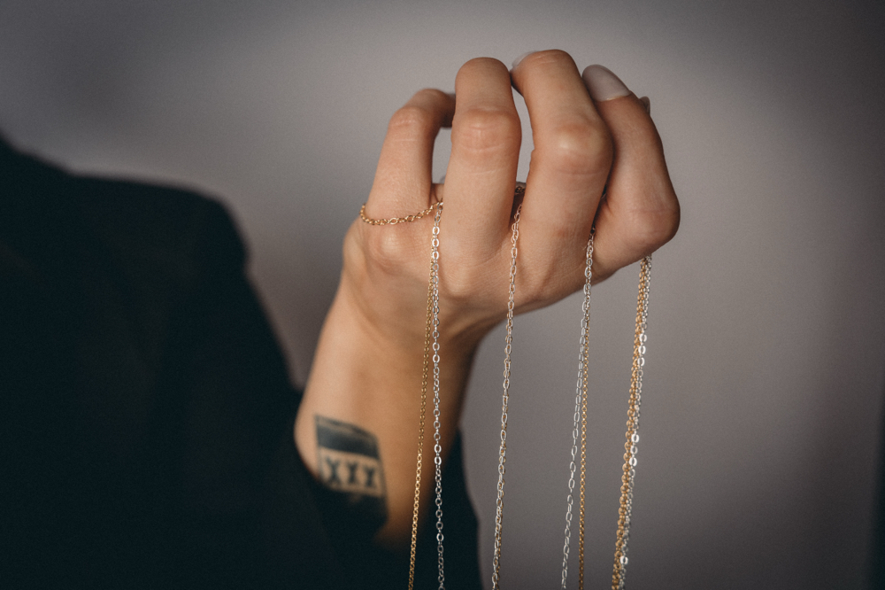 Gold Permanent Jewelry at Kenzy.esthetics in Hobart, IN