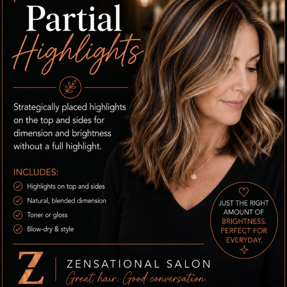Partial Highlight at Zensational Salon in The Dalles, OR