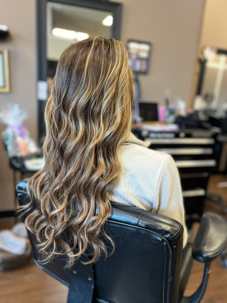 Partial Foil & Root Color + haircut