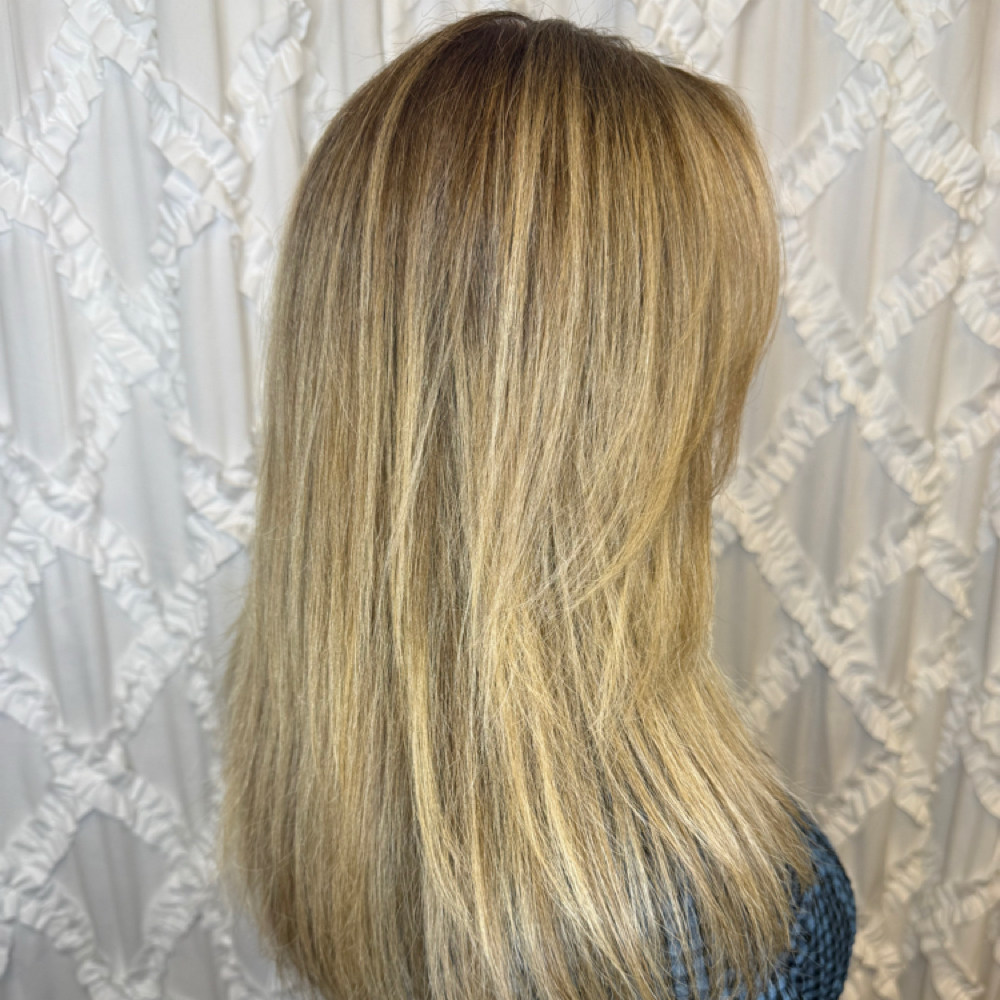 Base Color, Partial Foil & Cut at Hair Designs by Jessica in Cary, NC