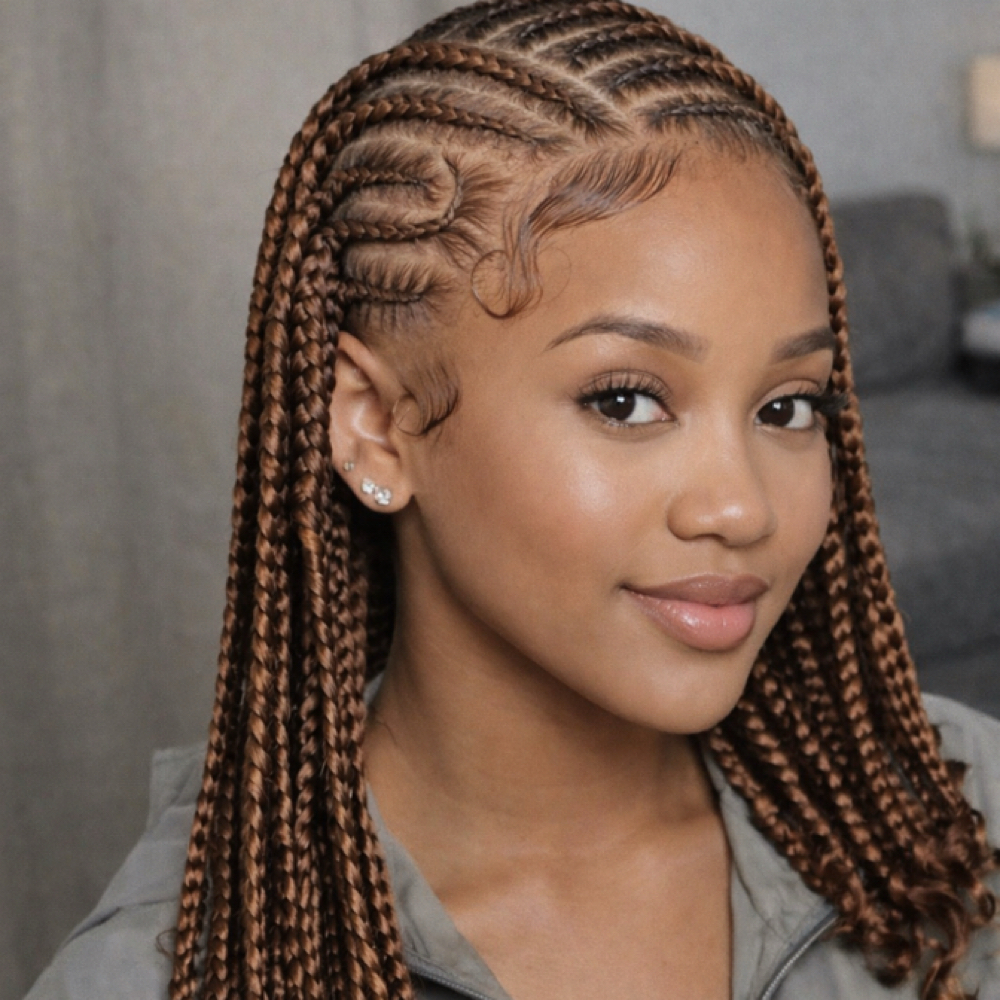 Lemonade/ Feeding Cornrows at Gigi African Braids Houston in Cypress, TX