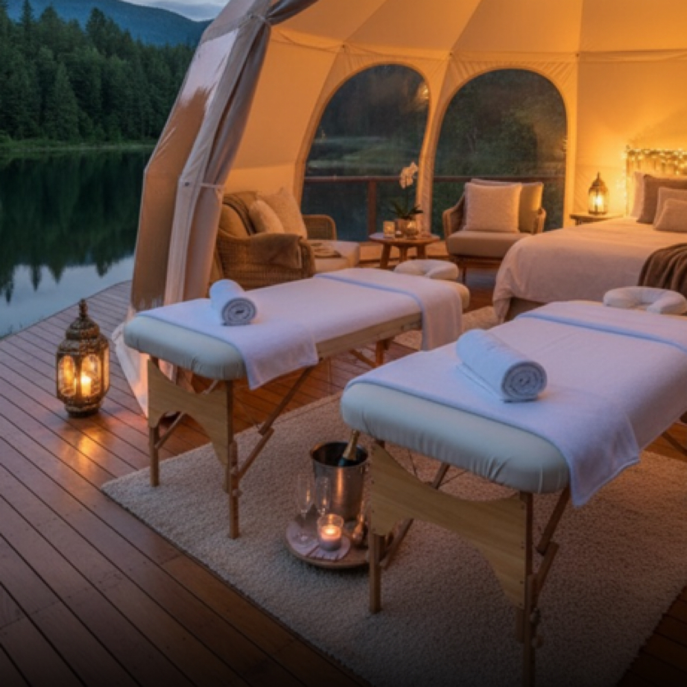 Couples Retreat 90 Minutes at The Mountain Massage mobile studio in Texas Wine Country, TX