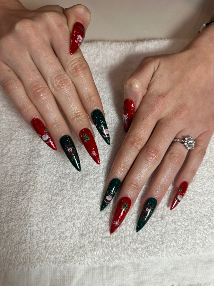 PolygelAcrylic Nails Long Length at Starquestbeauty in Chesterfield, MI