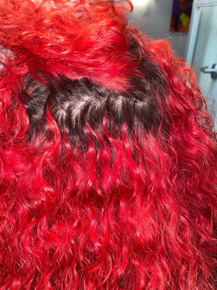 ROOT & END COLOR RETOUCH W/ BLEACH