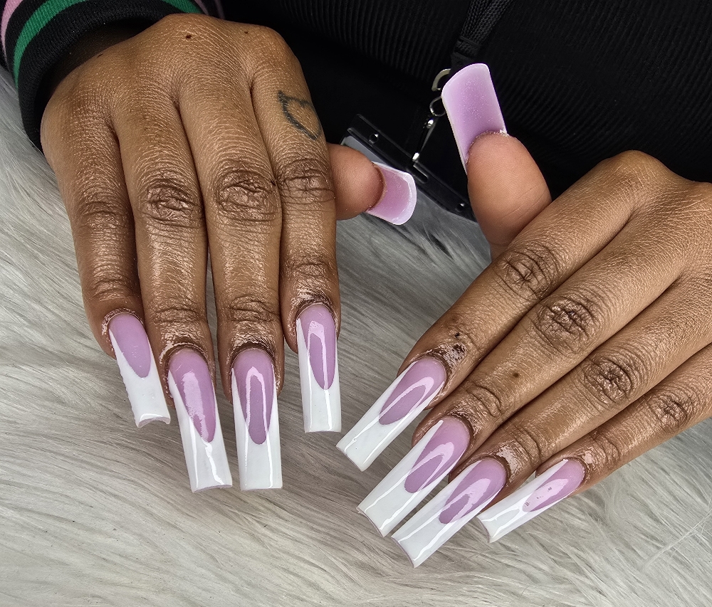 Mother, Daughter Short French Tips