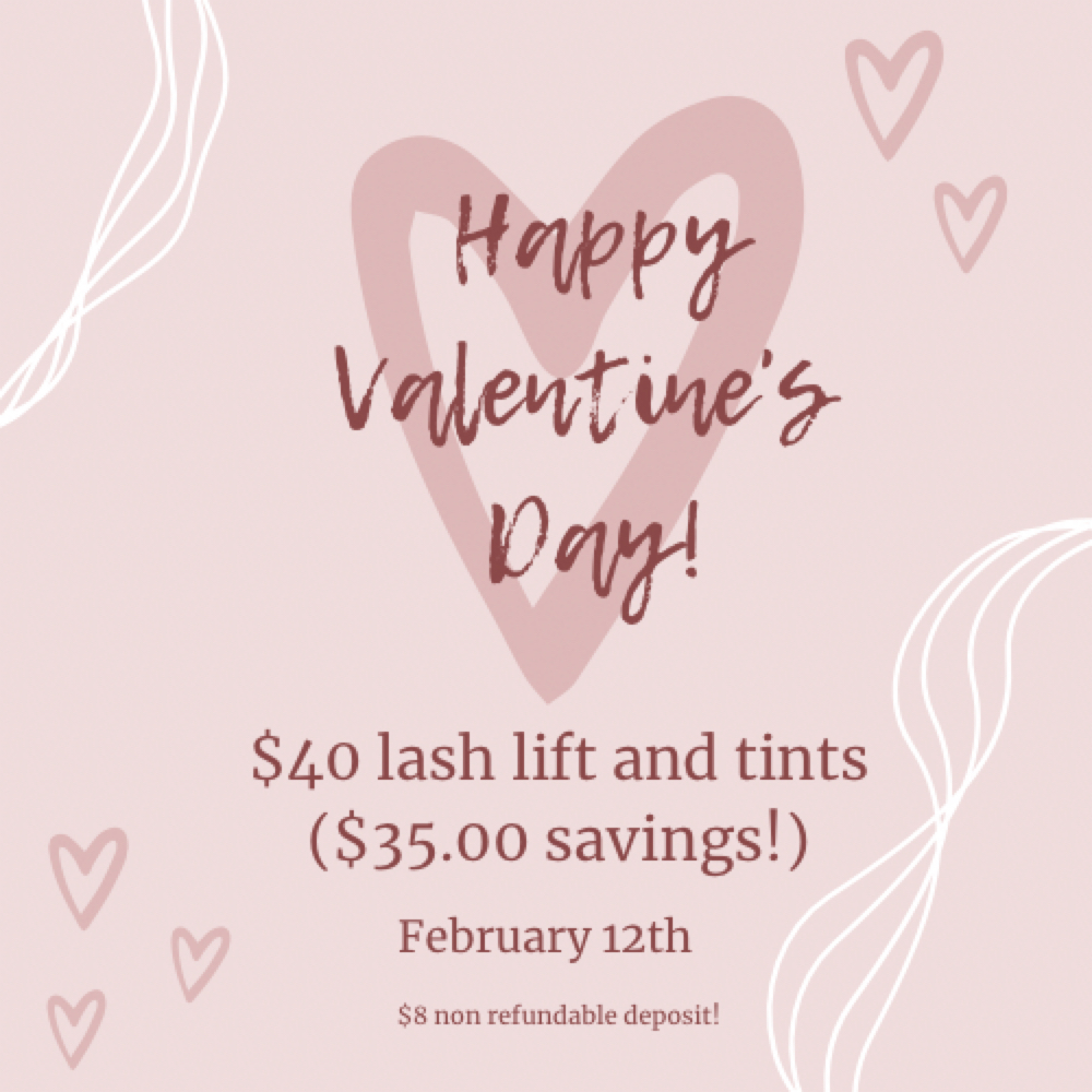 Valentines Day Lash Special at Magnolias Salon Inc in Sanford, ME