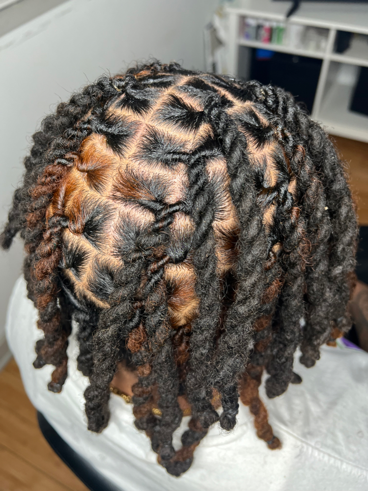 Loc Retwist + 2 Strand (Under 90)
