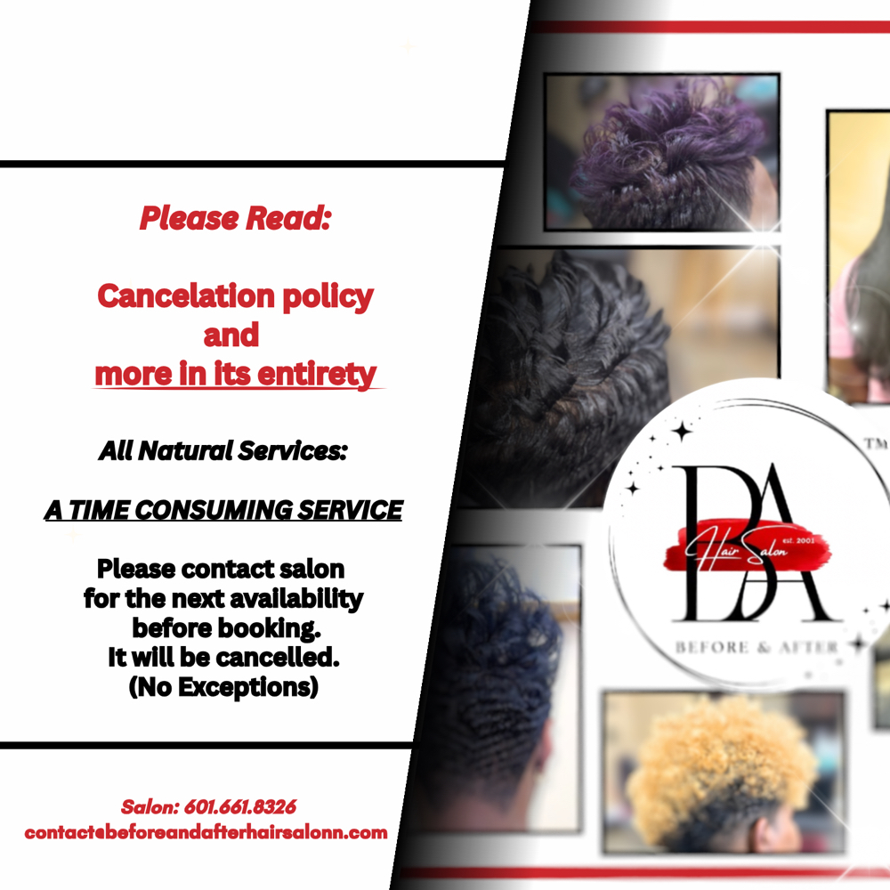 N ~ Arrive 100% Detangled at Before & After Hair Salon, LLC and Hair Restoration in Vicksburg, MS