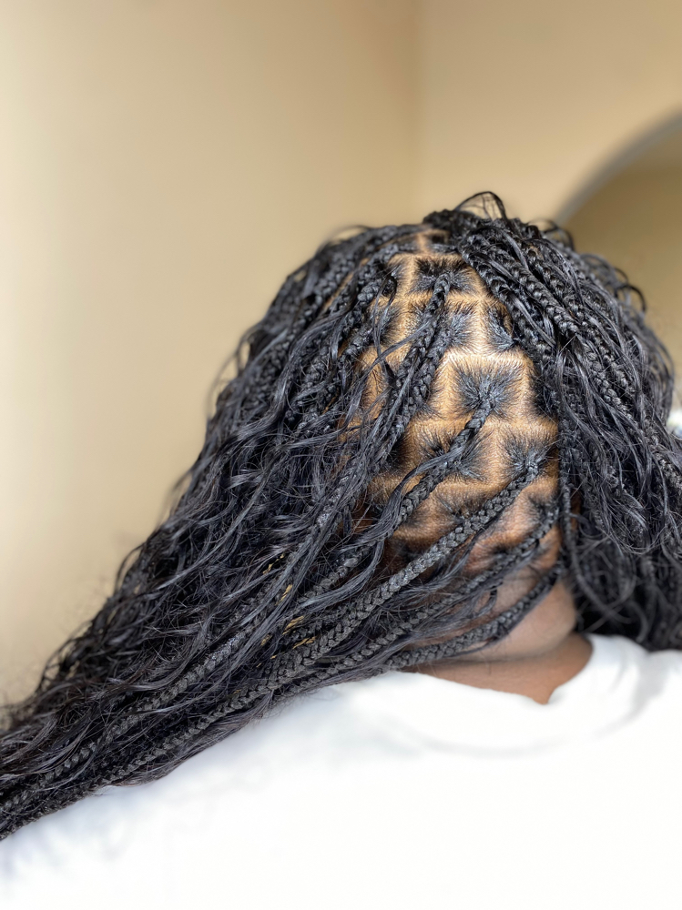 Small BOHO KNOTLESS(human Hair )