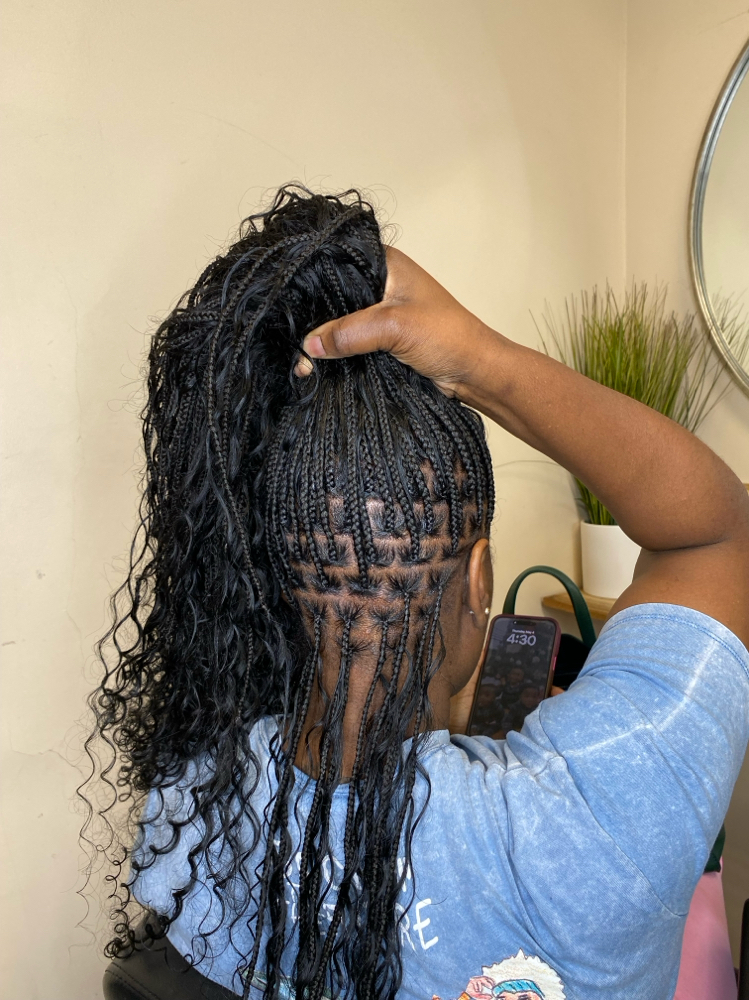 Small BOHO KNOTLESS(human Hair )