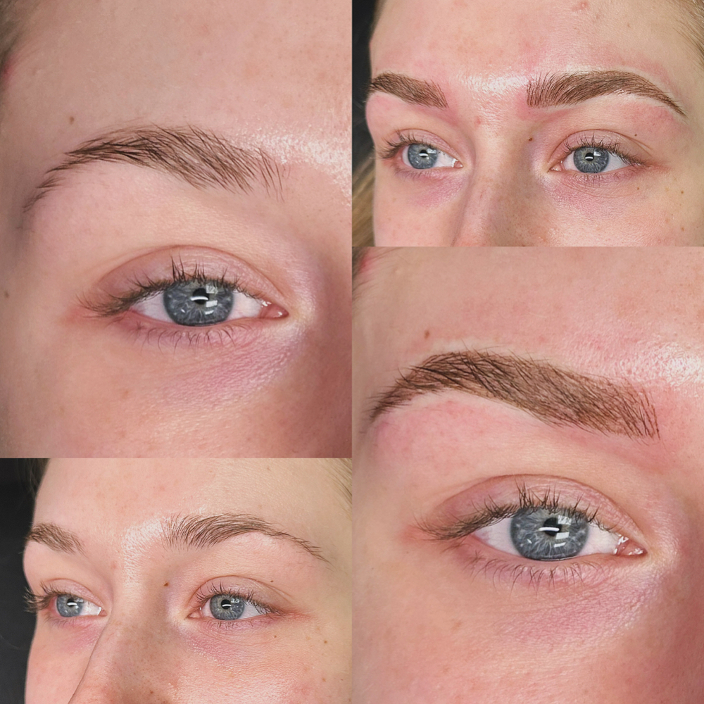 Combo Brow Shading +Machine Strokes at Lash and Brow Esthetics Specialist in Russell, KY