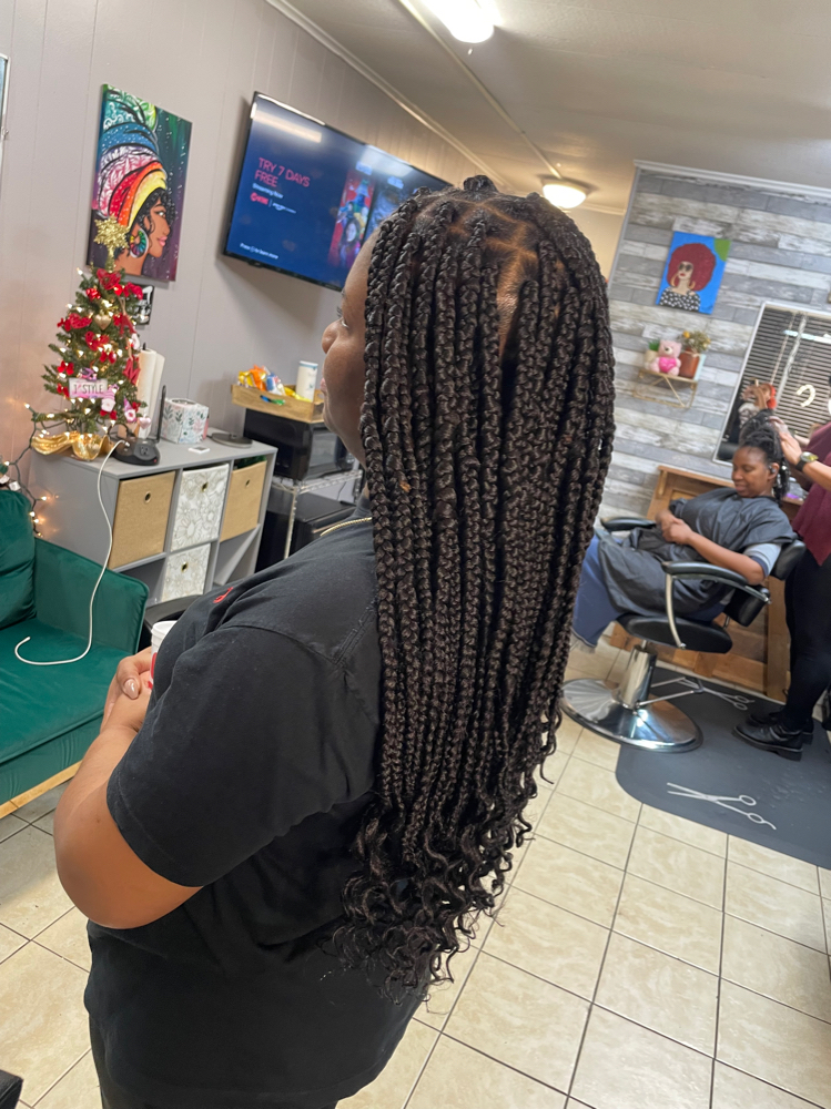 Box Braids Over Locs