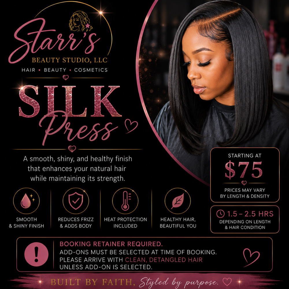 Silk Press at Starr's Beauty Studio in Town & Country, MO