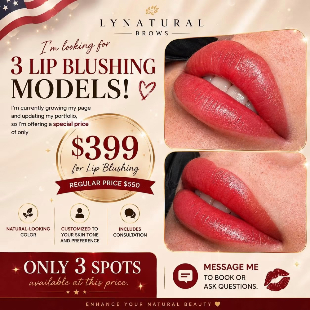 LIP BLUSHING at LyNatural Brows in Watertown, NY