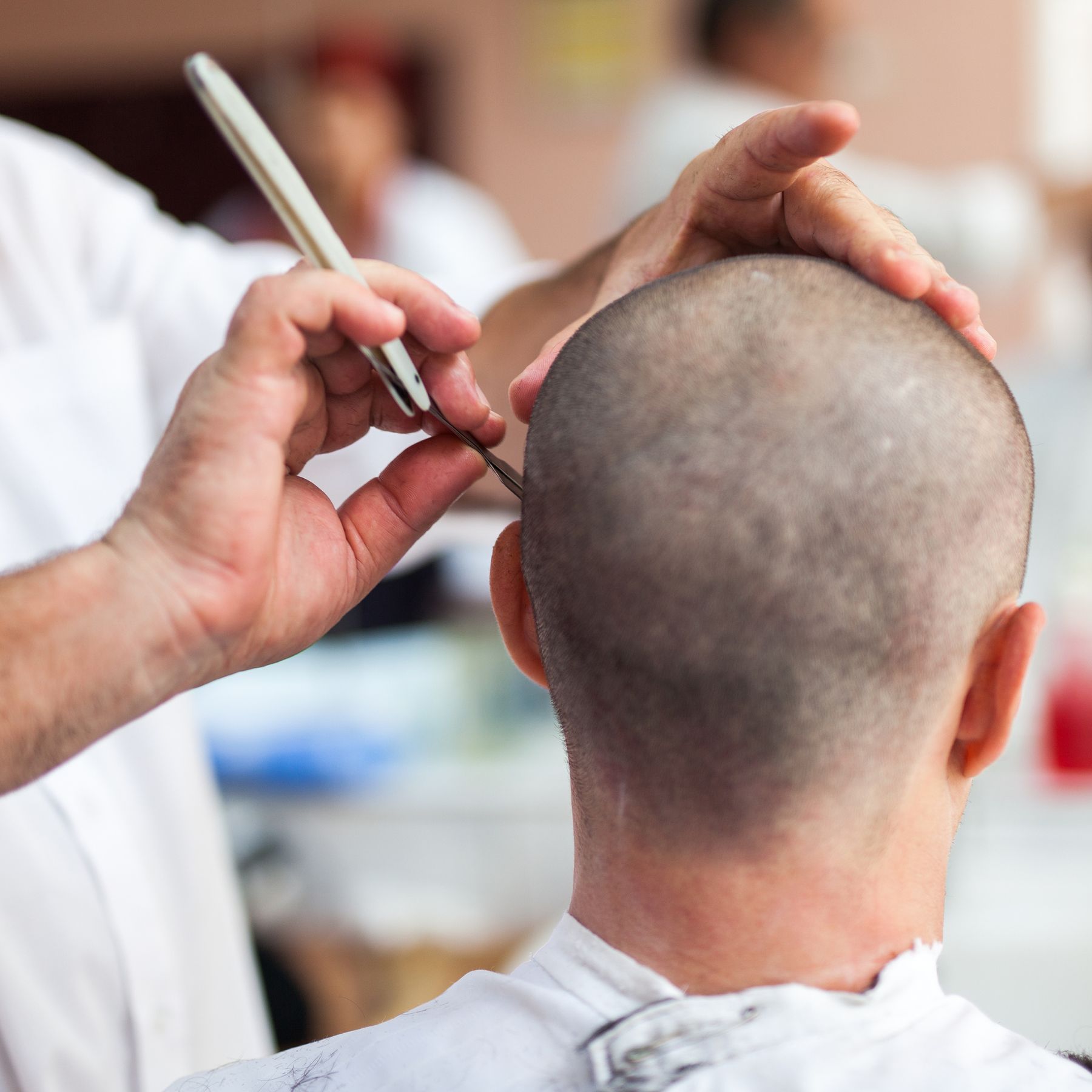 Full Head Straight Razor Shave Nat