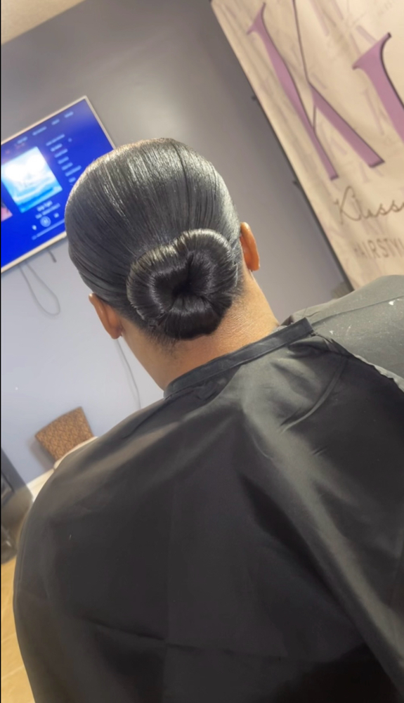 Sleek Heart Shaped Bun