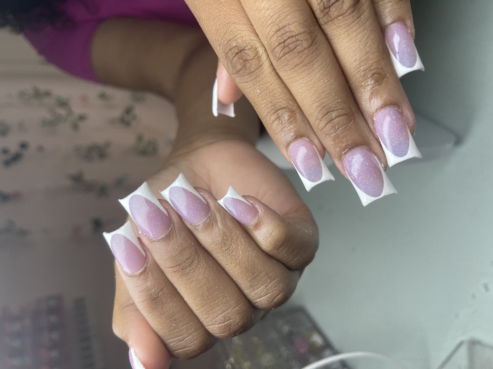 Hand Painted Classic French at The Nail Mafia in Meridian, MS