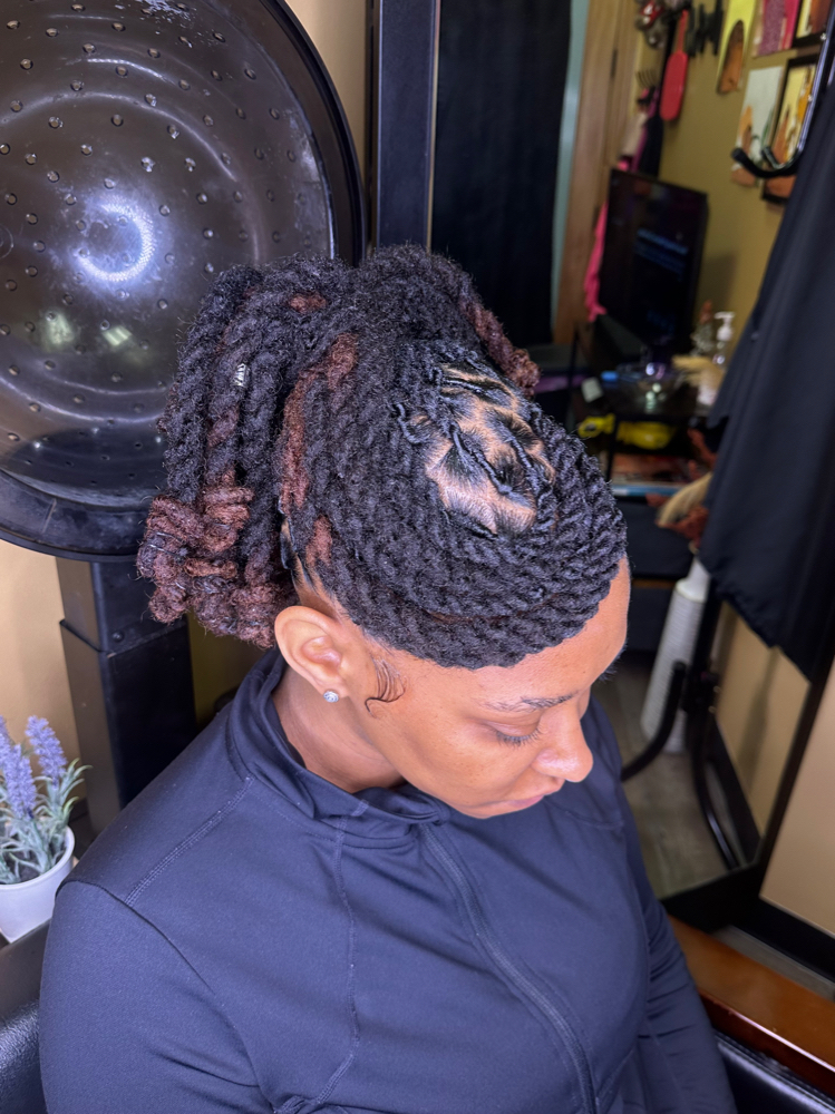 Swoop + Loc knot Pony 🩷