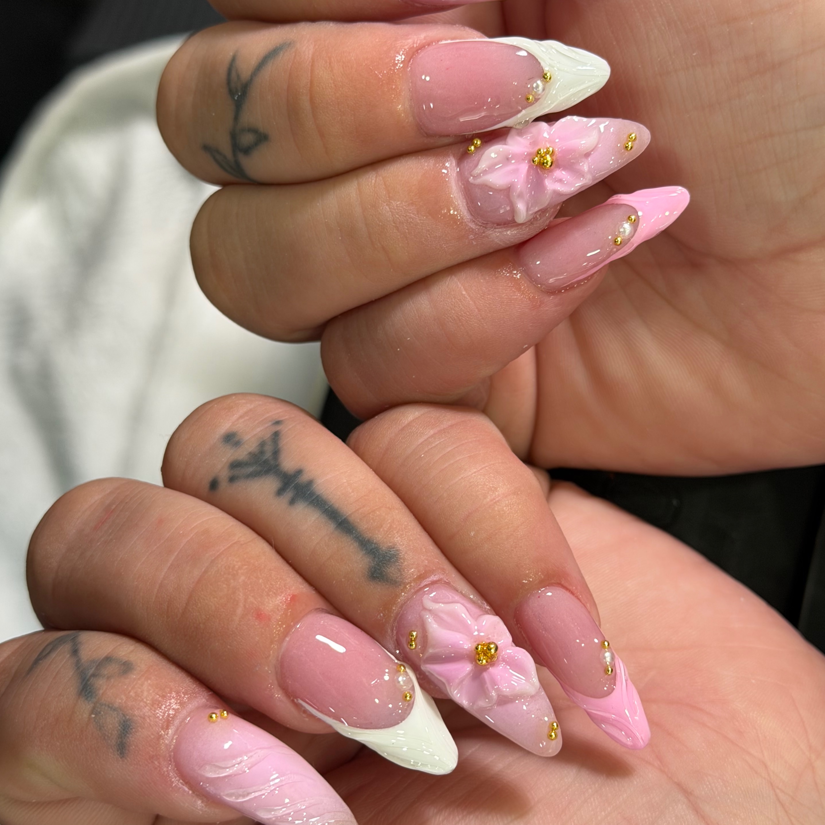 Acrylics with Nail Art at Viora Beauty Spa in Orlando, FL