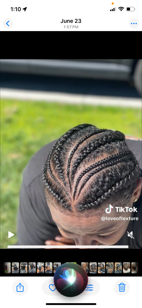 Men Braids With Design W/ Wash