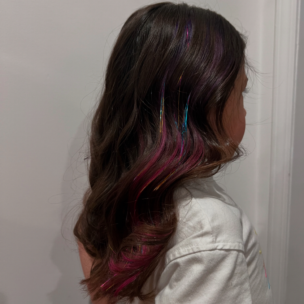 Hair Tinsel- 3 Beads at Hair by Jordin @ Opal Lounge in Charlestown, IN