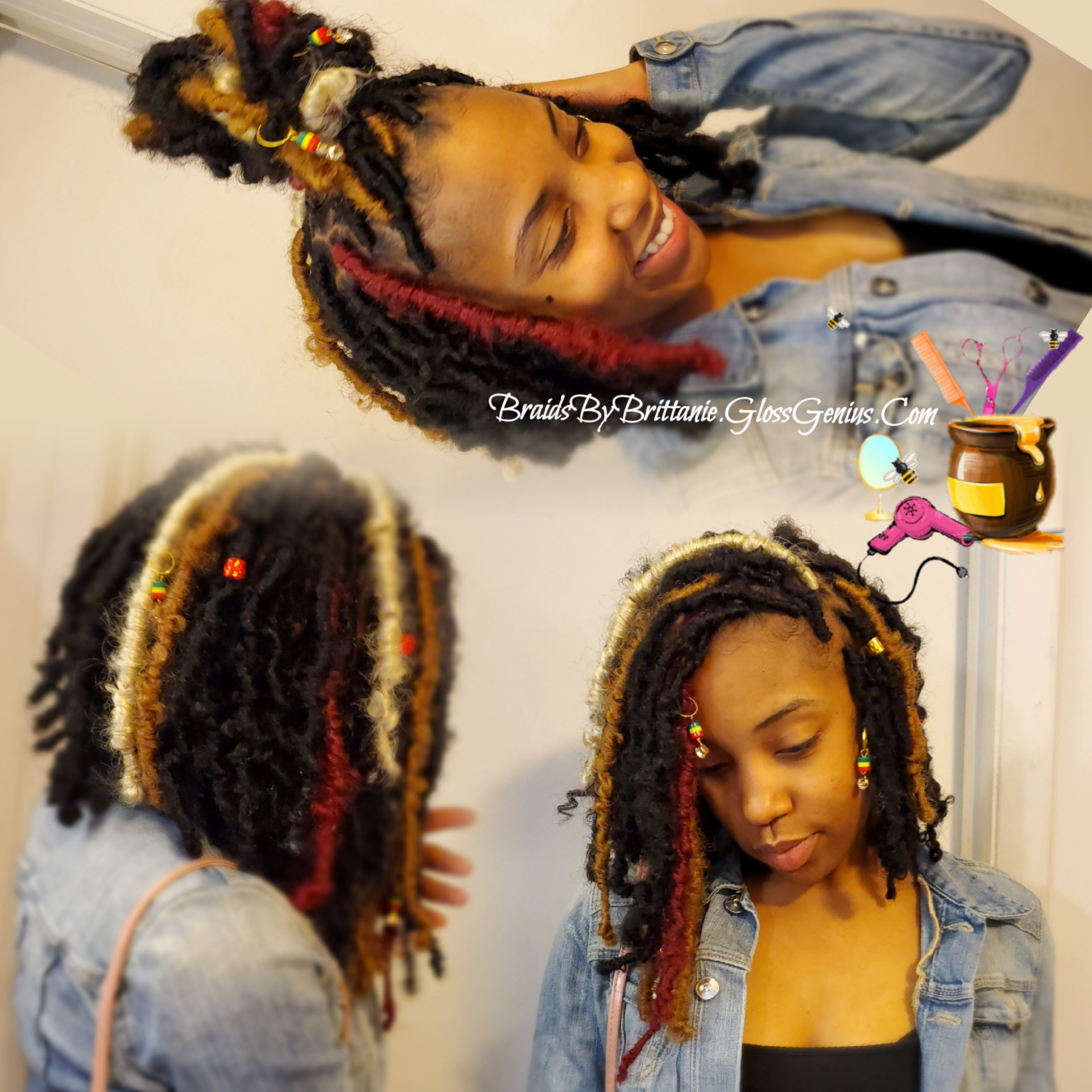 Short Messy Faux Locs