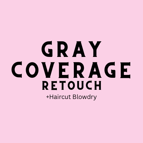 Gray Coverage Retouch +Cut& Blowdry