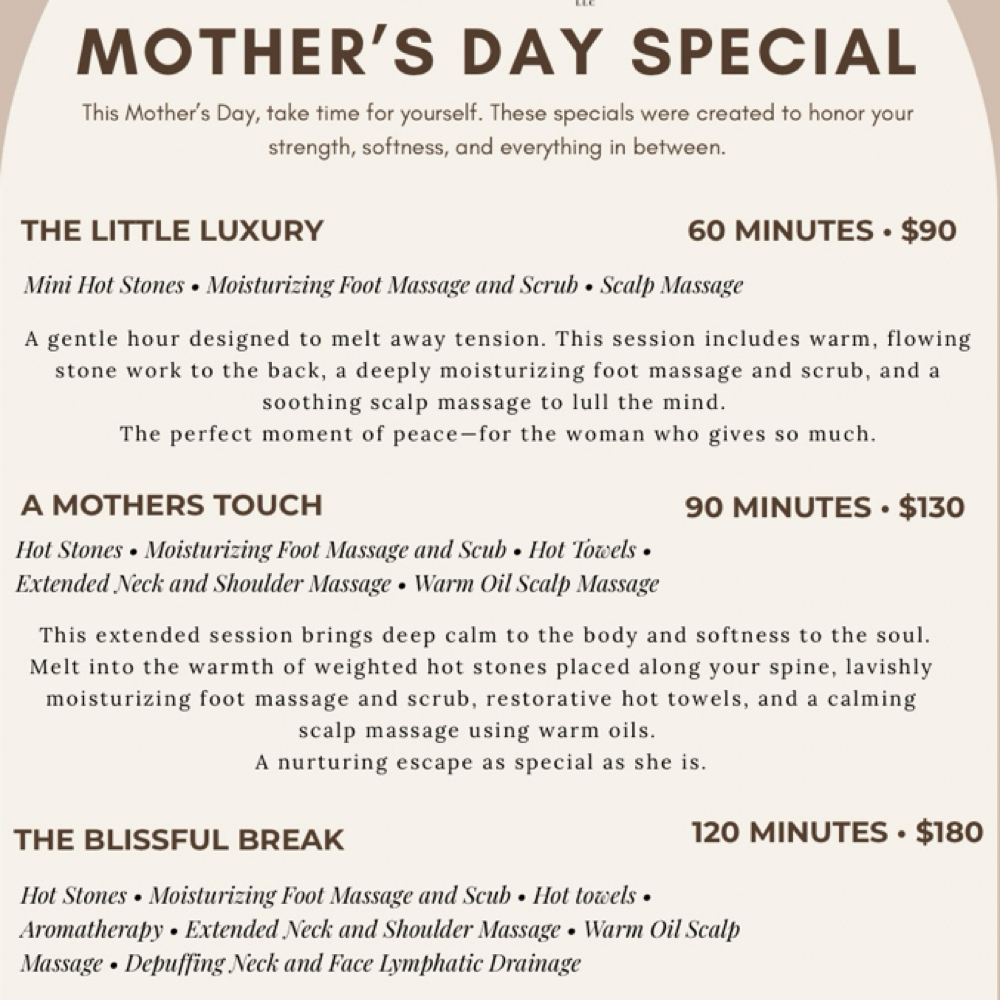 Mother’s Day Special at Ela Massage Studio LLC in Woodstock, IL