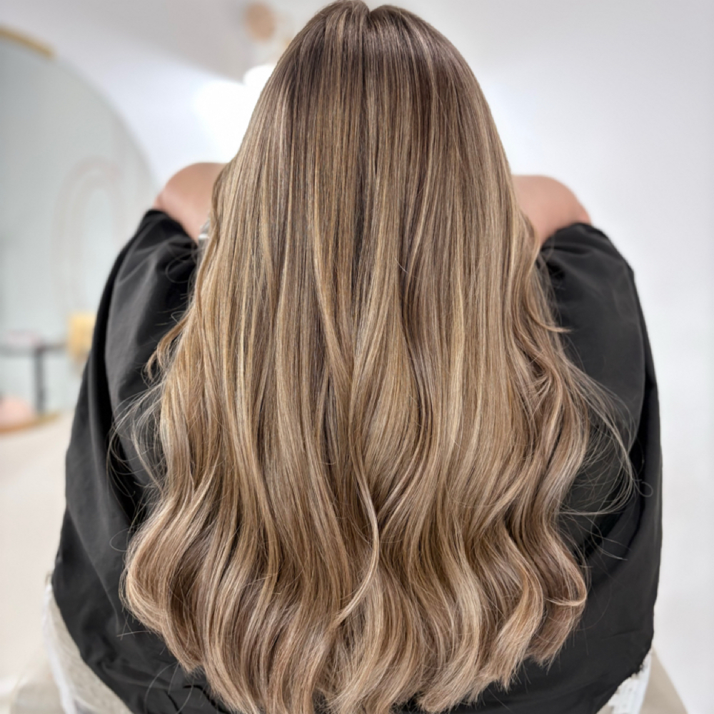 Balayage at Rhinestone Revival hair co. in Farmersville, TX