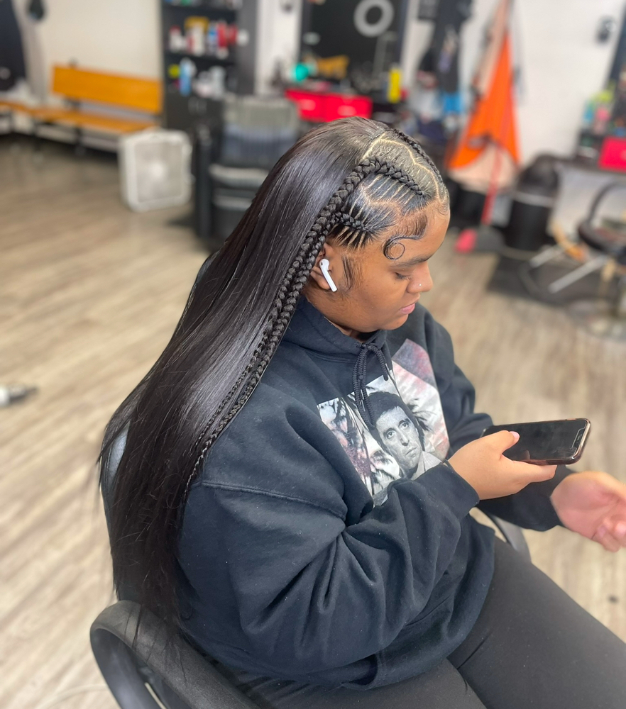 QW with braids