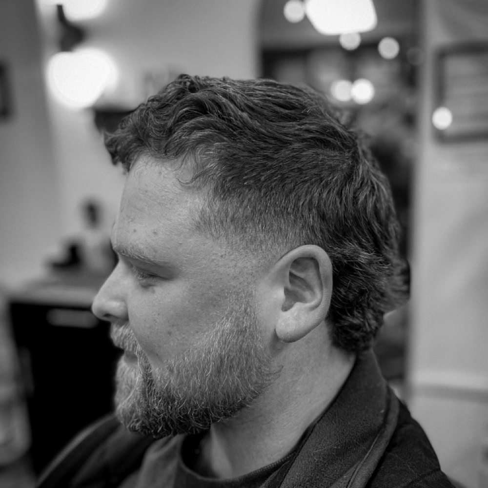 Hair & Beard (Straight Razor) at Raul at Black Cat in Gig Harbor, WA