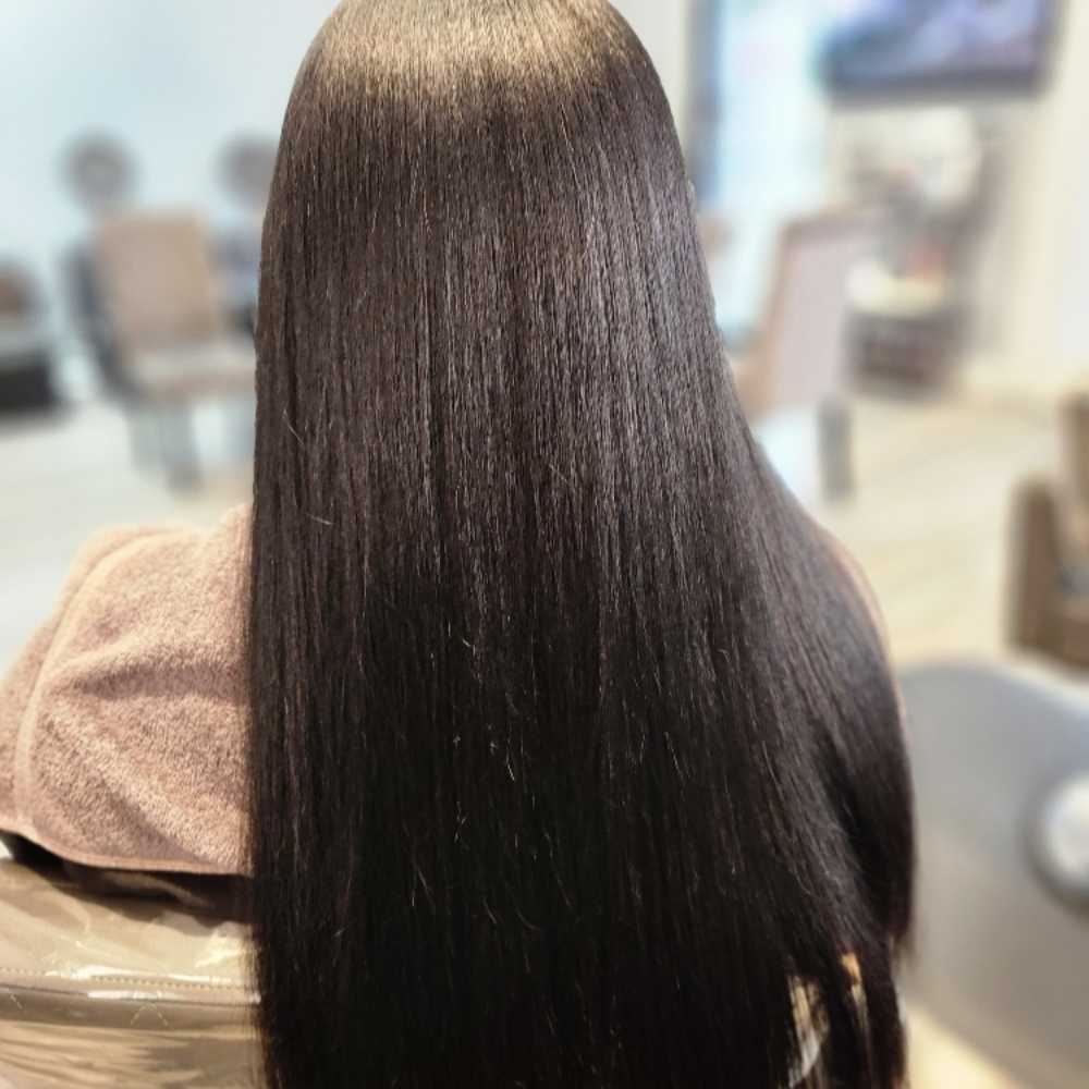 Jet Black Silk Press at Eleven11 Salon Studio in Baton Rouge, LA