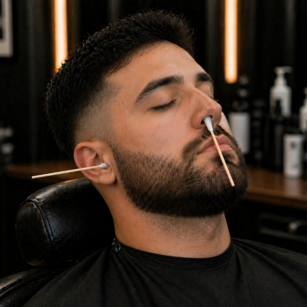 Nose, Ear, &, Eyebrow Wax-Full at PH's Barber Services in OKC, OK