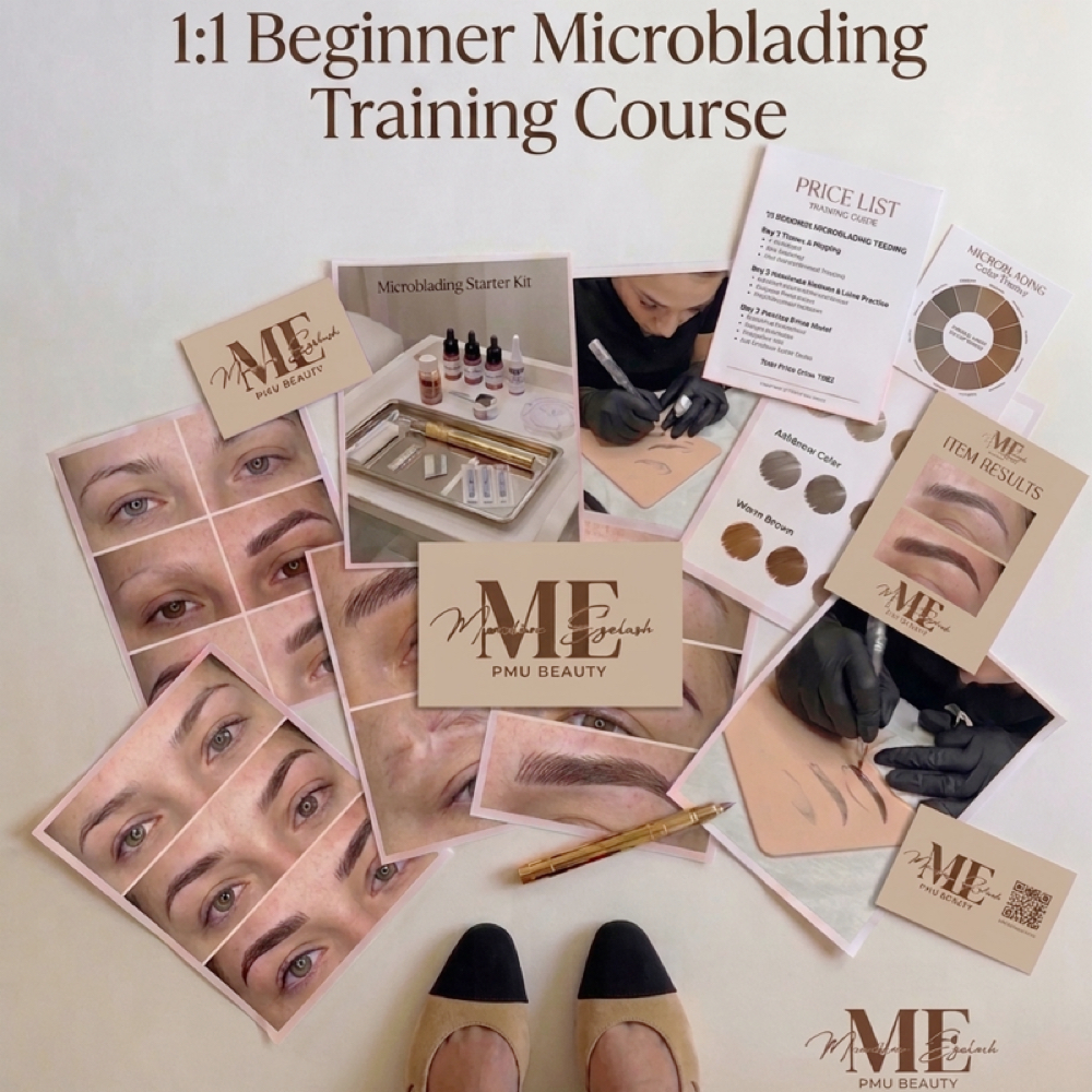 1:1 Beginner Microblading Training at Monstera Eyelash & PMU Beauty in Newport Beach, CA